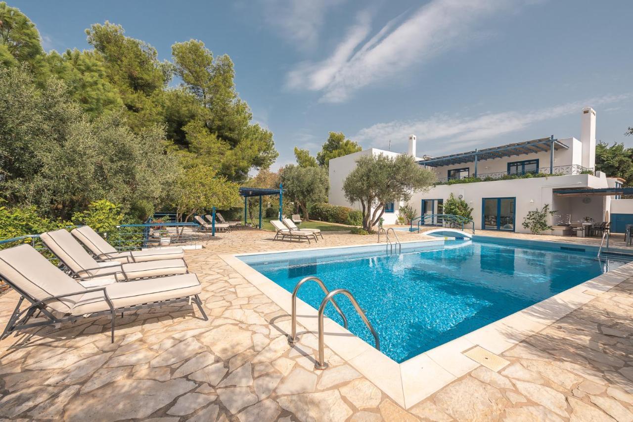 Summer Villa Pasiphae Private Pool - Bbq -Beach 2Min Соунио Екстериор снимка