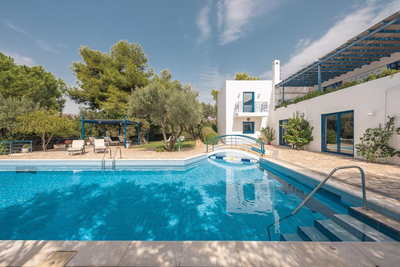 Summer Villa Pasiphae Private Pool - Bbq -Beach 2Min Соунио Екстериор снимка