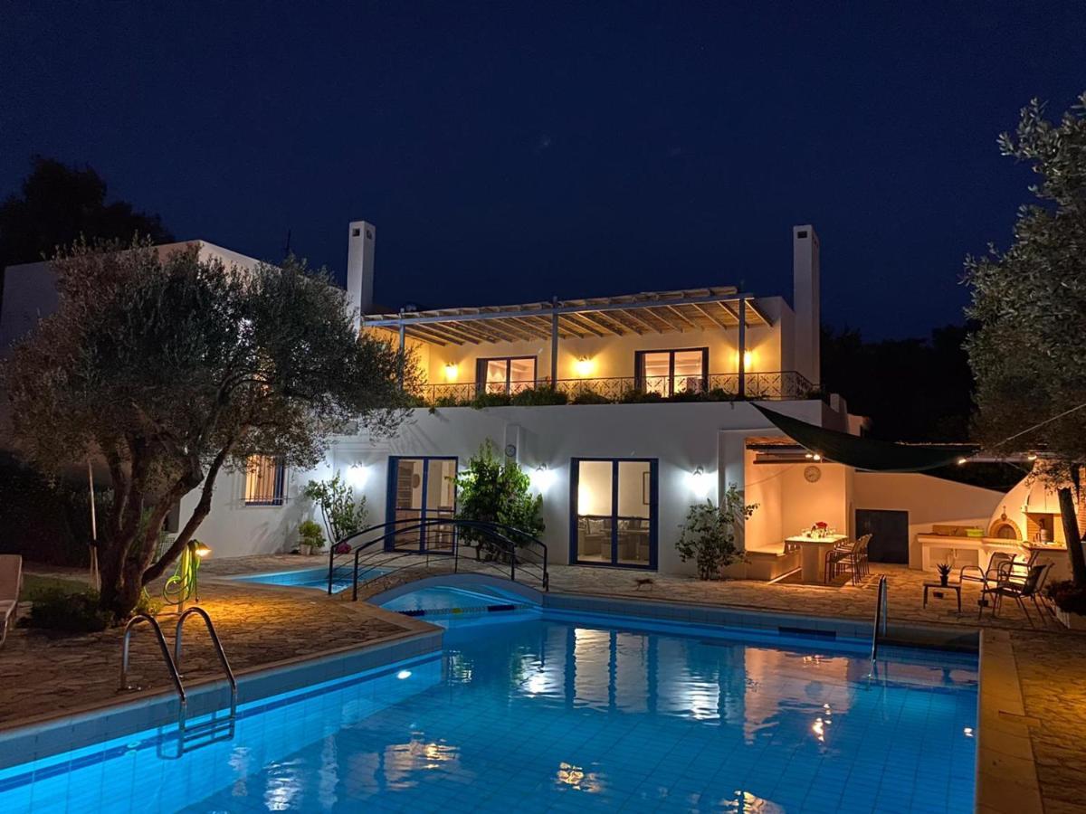 Summer Villa Pasiphae Private Pool - Bbq -Beach 2Min Соунио Екстериор снимка